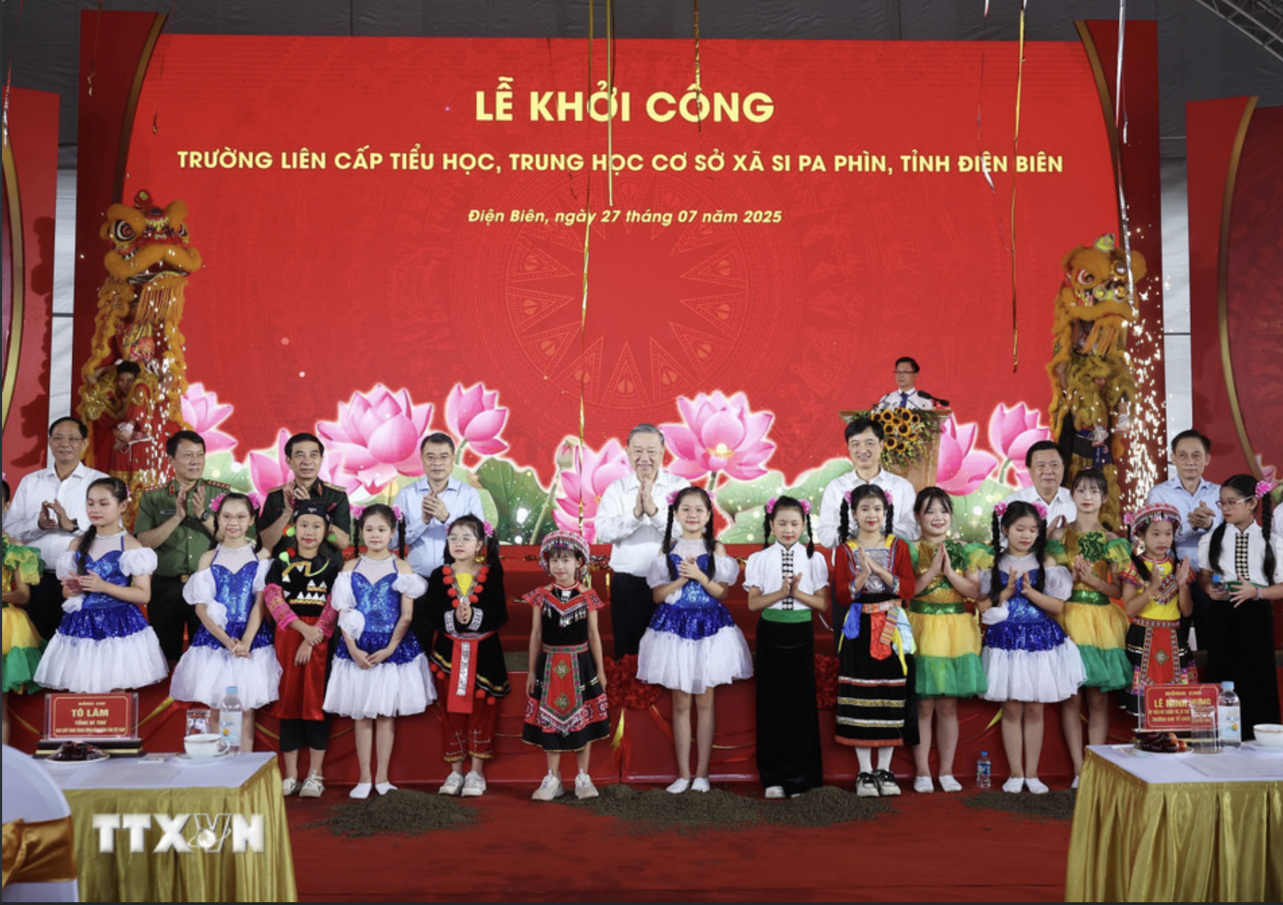 Tổng Bí Thư Tô Lâm dự Lễ khởi công Trường liên cấp xã Si Pa Phìn ở Điện Biên - 5
