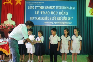 62 suất học bổng của Grobest Việt Nam tiếp tục đến với học sinh nghèo hiếu học tỉnh Bà Rịa - Vũng Tàu