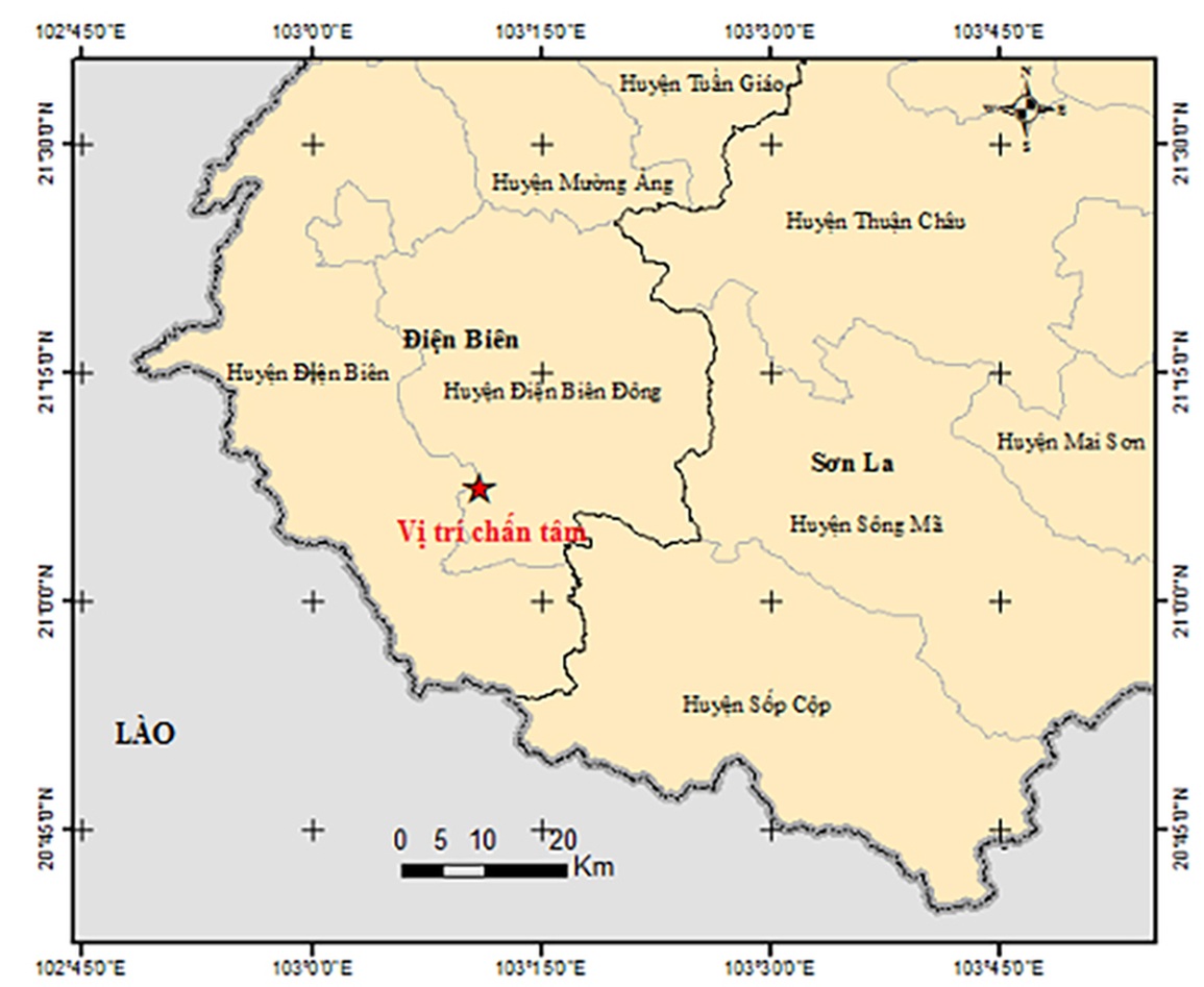 Động đất 4,5 độ richter ở Điện Biên - 1 Động đất 4,5 độ richter ở Điện Biên - 1
