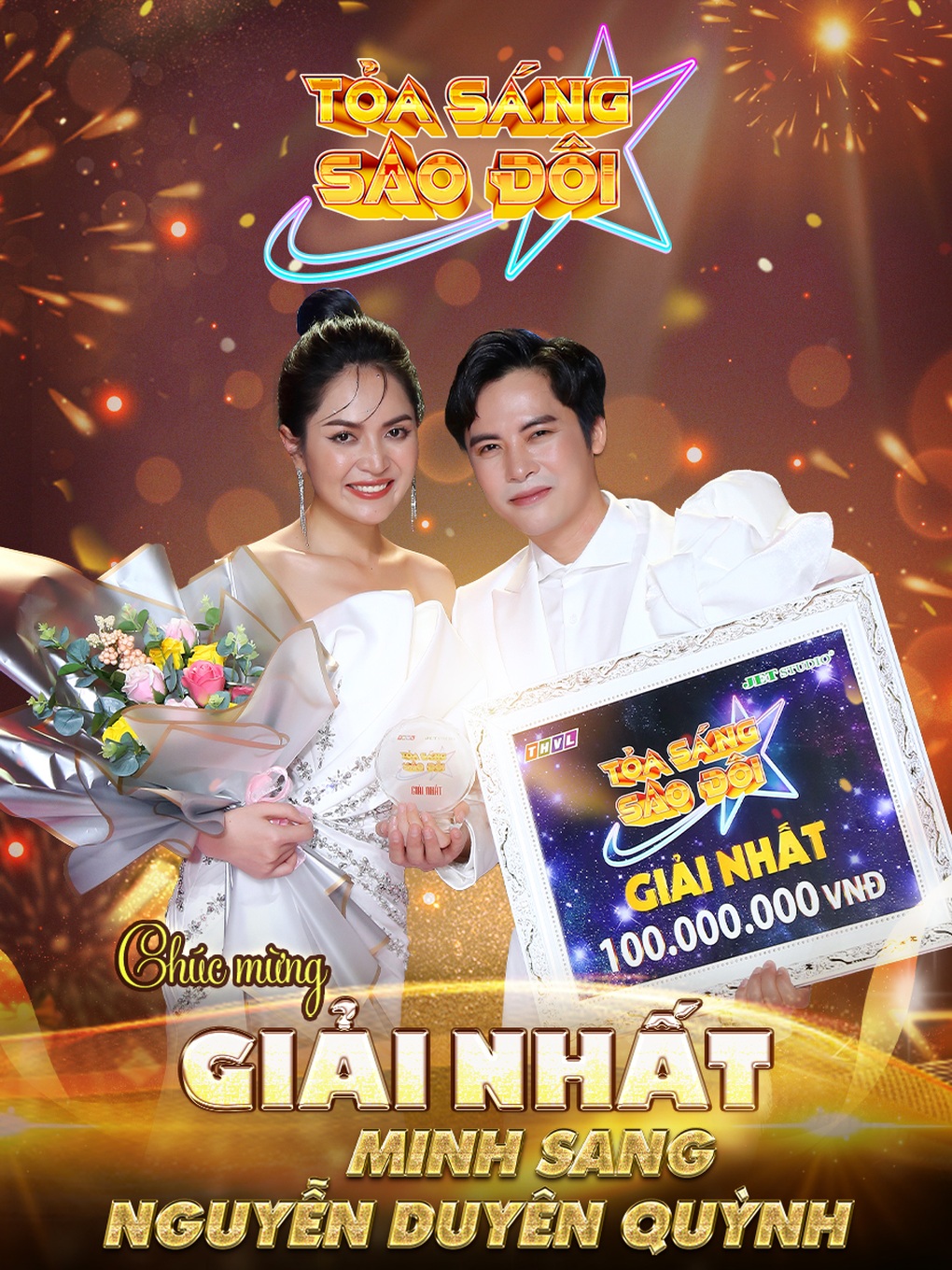 Duyên Quỳnh - Minh Sang giành ngôi quán quân Tỏa sáng sao đôi - 2 Duyên Quỳnh - Minh Sang giành ngôi quán quân Tỏa sáng sao đôi - 2
