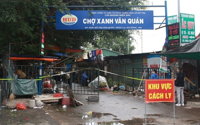  Phong tỏa chợ Xanh Văn Quán (Hà Nội) 