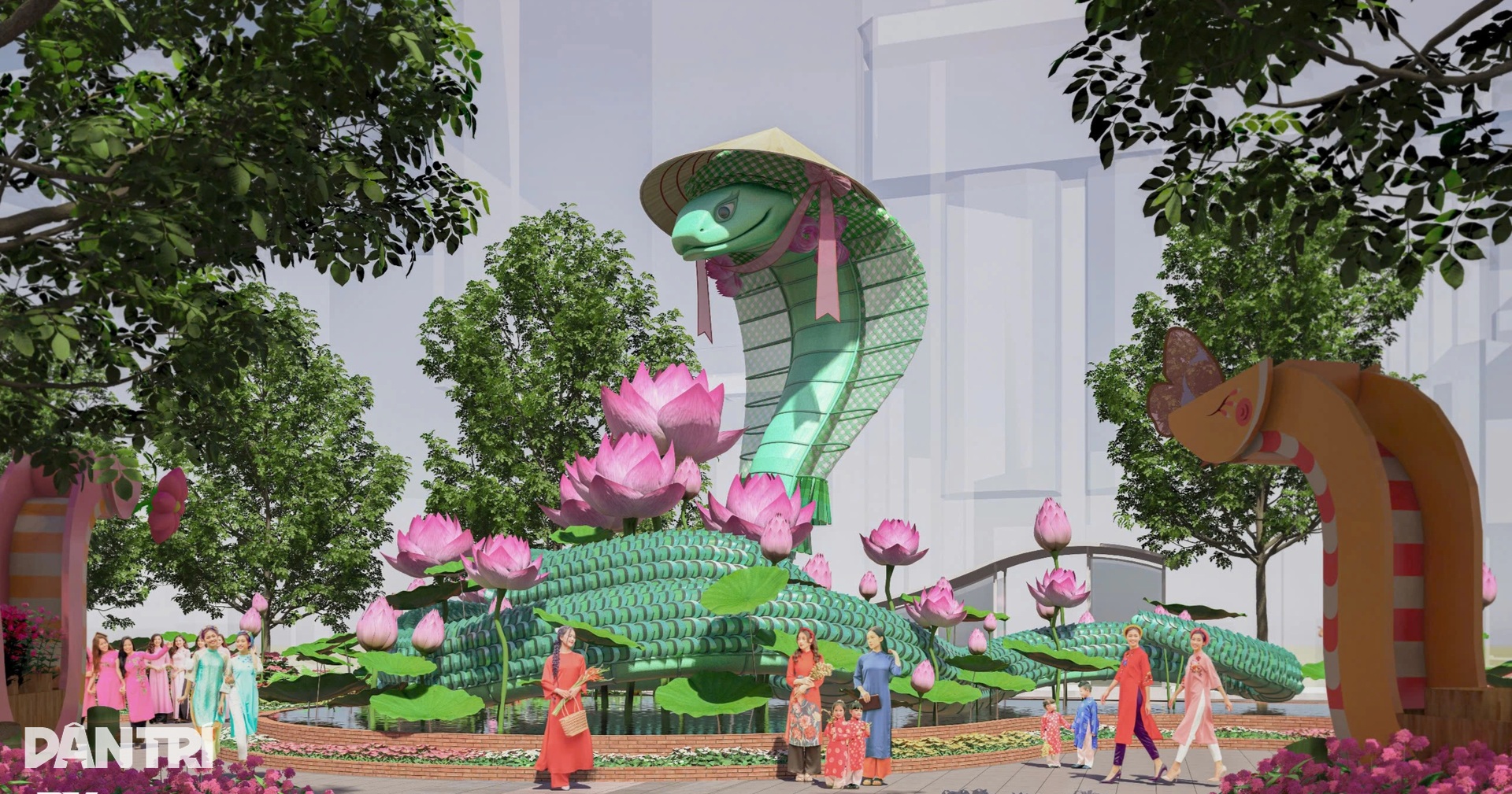 Lộ diện cặp rắn khổng lồ ở đường hoa Nguyễn Huệ dịp Tết Ất Tỵ - 8 Lộ diện cặp rắn khổng lồ ở đường hoa Nguyễn Huệ dịp Tết Ất Tỵ - 8