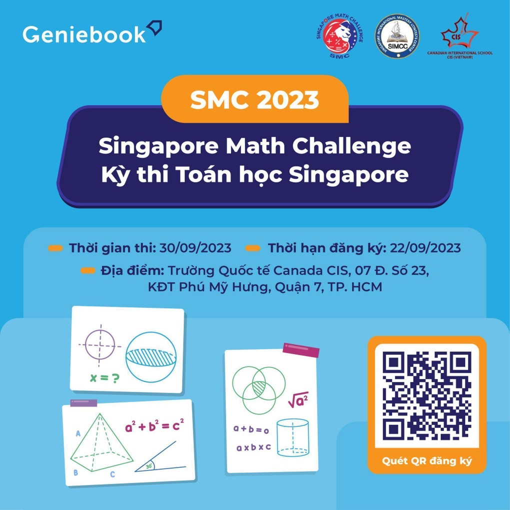 Geniebook lần đầu tiên tổ chức kỳ thi toán học Singapore 2023 tại Việt Nam - 2 Geniebook lần đầu tiên tổ chức kỳ thi toán học Singapore 2023 tại Việt Nam - 2