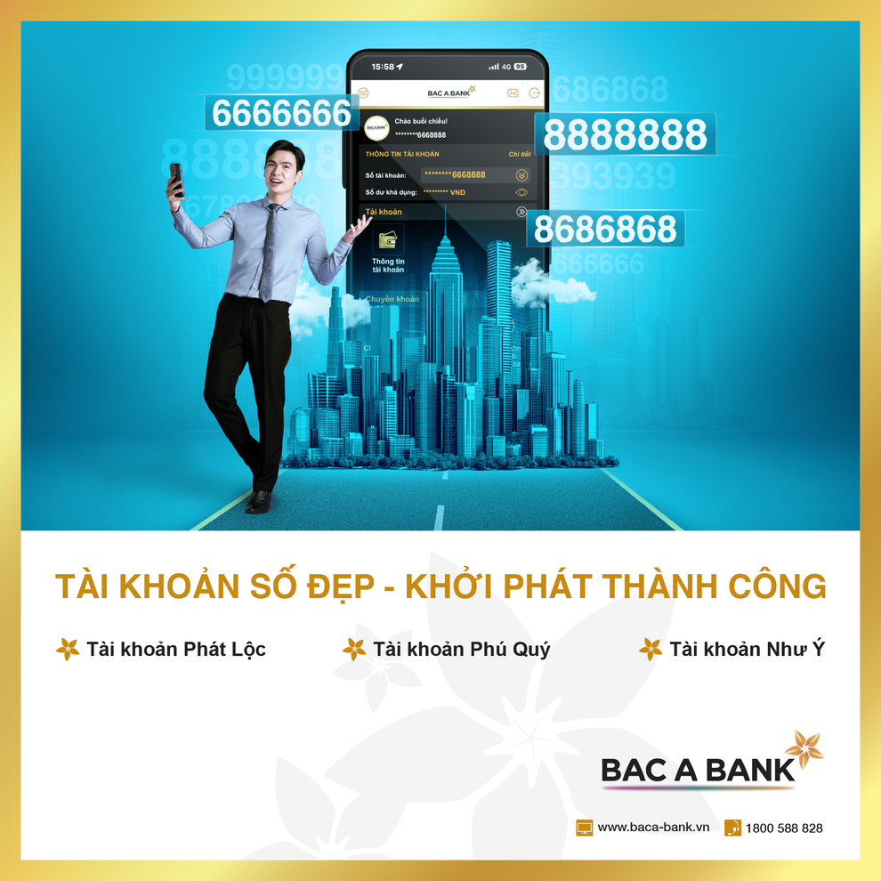 BAC A BANK ra mắt dịch vụ Tài khoản số đẹp - 1 BAC A BANK ra mắt dịch vụ Tài khoản số đẹp - 1