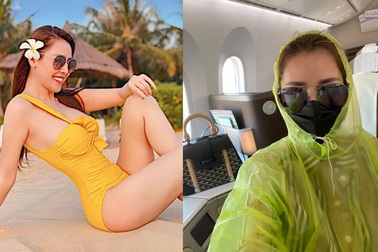 Tranh cãi thời trang phòng dịch khiến Quế Vân bị “cười khinh bỉ” ở sân bay