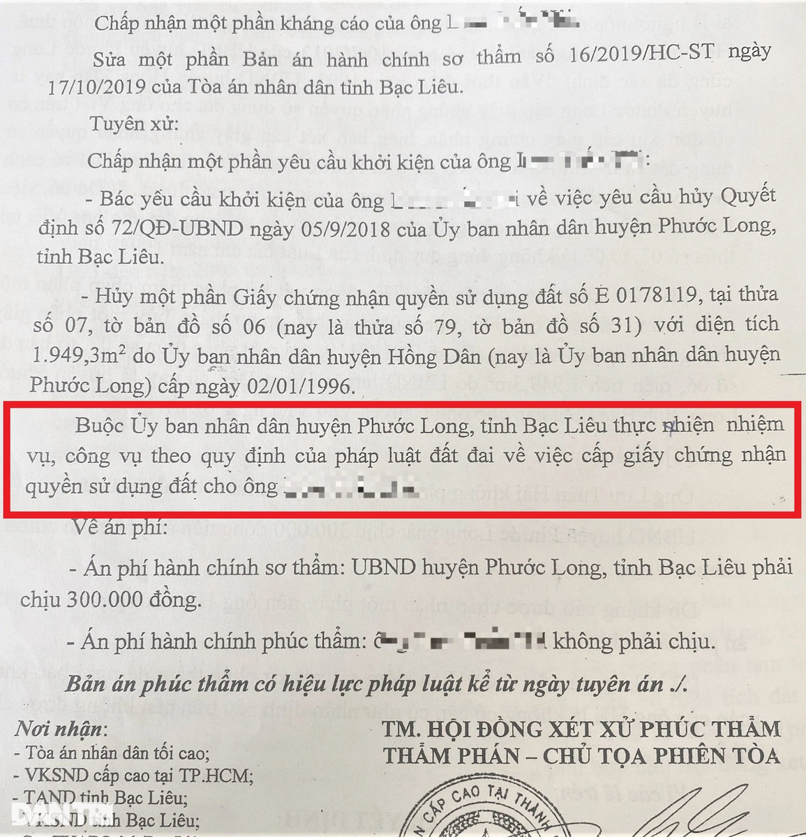 Bản án ngâm 2 năm: Tòa buộc thực hiện cấp sổ đỏ, huyện chưa thi hành - 2 Bản án ngâm 2 năm: Tòa buộc thực hiện cấp sổ đỏ, huyện chưa thi hành - 2