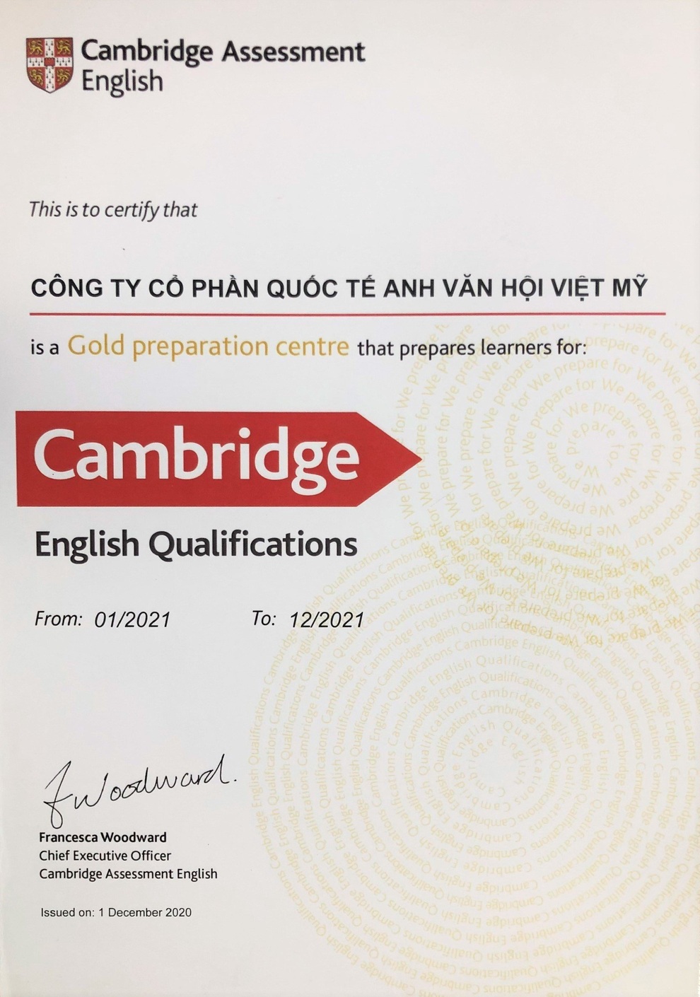 VUS tổ chức phát chứng chỉ Cambridge trực tuyến cho học viên - 2 VUS tổ chức phát chứng chỉ Cambridge trực tuyến cho học viên - 2