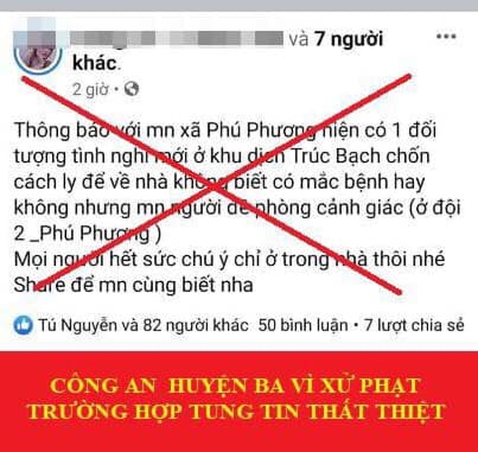 Hà Nội: Xử phạt người tung tin khu Trúc Bạch có người trốn cách ly - 1 Hà Nội: Xử phạt người tung tin khu Trúc Bạch có người trốn cách ly - 1