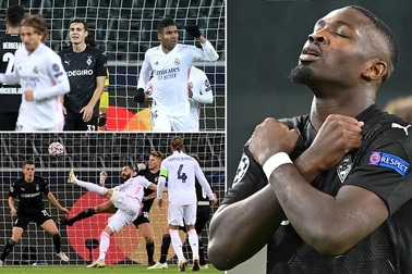 Hòa may mắn Moenchengladbach, Real Madrid đứng cuối bảng