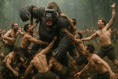 Chuyên gia động vật so sánh sức mạnh giữa 100 con người và khỉ đột