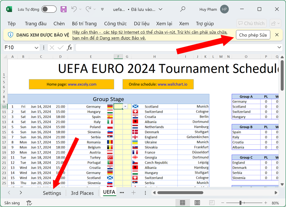 Bộ lịch thi đấu thông minh trên máy tính trong mùa Euro 2024 - 2 Bộ lịch thi đấu thông minh trên máy tính trong mùa Euro 2024 - 2