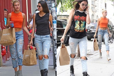 Mặc jeans rách sành điệu như em gái cô Kim