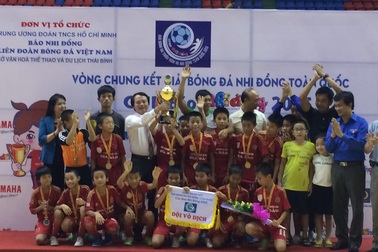 GB Hải Dương vô địch giải bóng đá nhi đồng toàn quốc 2015