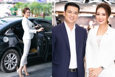 Thuỵ Vân đi xe sang làm MC sau sự cố ngã trên sóng