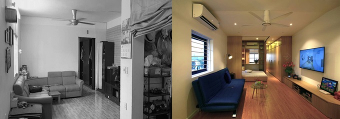 "Chuồng cọp" chật hẹp của nhà tập thể cũ 70m² biến thành không gian ấm cúng, rộng rãi với chi phí 320 triệu đồng ở Hà Nội - Ảnh 2. "Chuồng cọp" chật hẹp của nhà tập thể cũ 70m² biến thành không gian ấm cúng, rộng rãi với chi phí 320 triệu đồng ở Hà Nội - Ảnh 2.