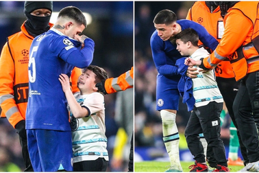 Hành động đẹp của ngôi sao 121 triệu euro với cậu bé lao xuống sân