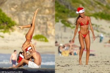 "Chân dài" Izabel Goulart chụp ảnh giáng sinh cùng bạn trai kém 6 tuổi