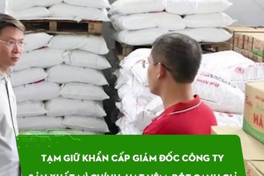 Tạm giữ khẩn cấp giám đốc công ty sản xuất mì chính, hạt nêm, bột canh giả