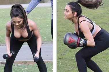 Sofia Felipe bốc lửa khi đi tập thể thao