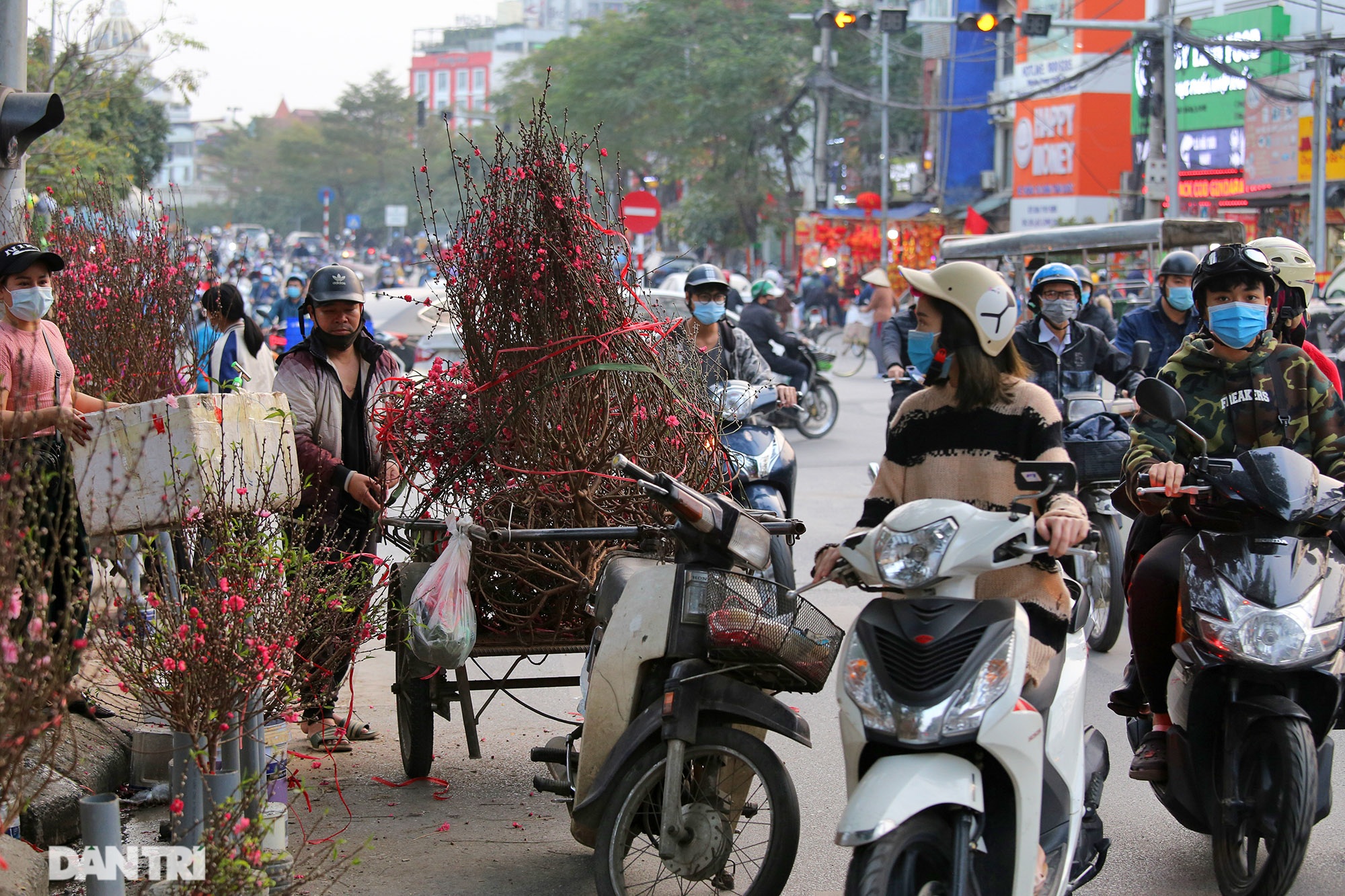 Chợ hoa bày bán trên đường phố Hà Nội đông khách bất chấp dịch Covid-19 - 2 Chợ hoa bày bán trên đường phố Hà Nội đông khách bất chấp dịch Covid-19 - 2