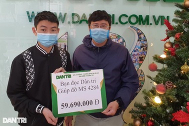 Bạn đọc Dân trí tiếp tục giúp đỡ cậu bé người Dao làm phụ hồ nuôi em gái