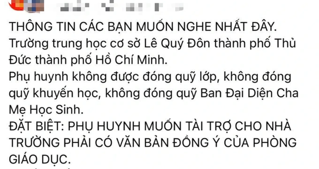 Lạm thu nhân danh quỹ Ban phụ huynh: Mỗi nơi một phách - 2 Lạm thu nhân danh quỹ Ban phụ huynh: Mỗi nơi một phách - 2