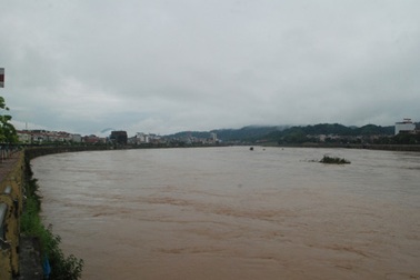 Lũ lớn nhấn chìm đảo Soi Tiền giữa sông Hồng