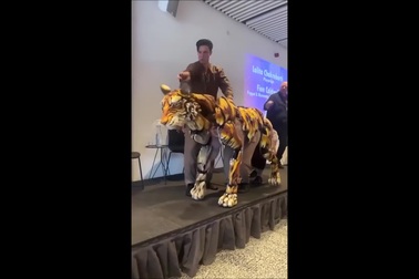 Kinh ngạc trước con rối hình hổ giống y như thật