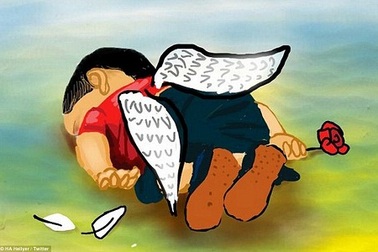 Hàng ngàn bức vẽ cảm động tưởng nhớ “em bé Syria”