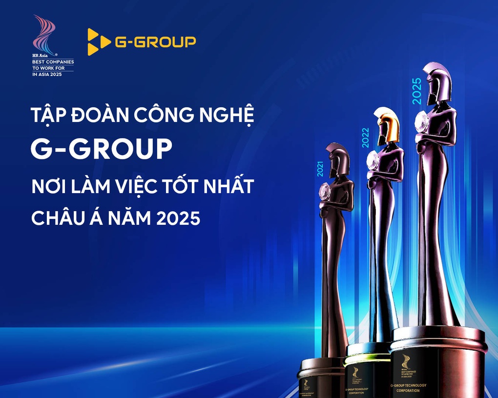 G-Group được HR Asia vinh danh là “Nơi làm việc tốt nhất châu Á” năm 2025