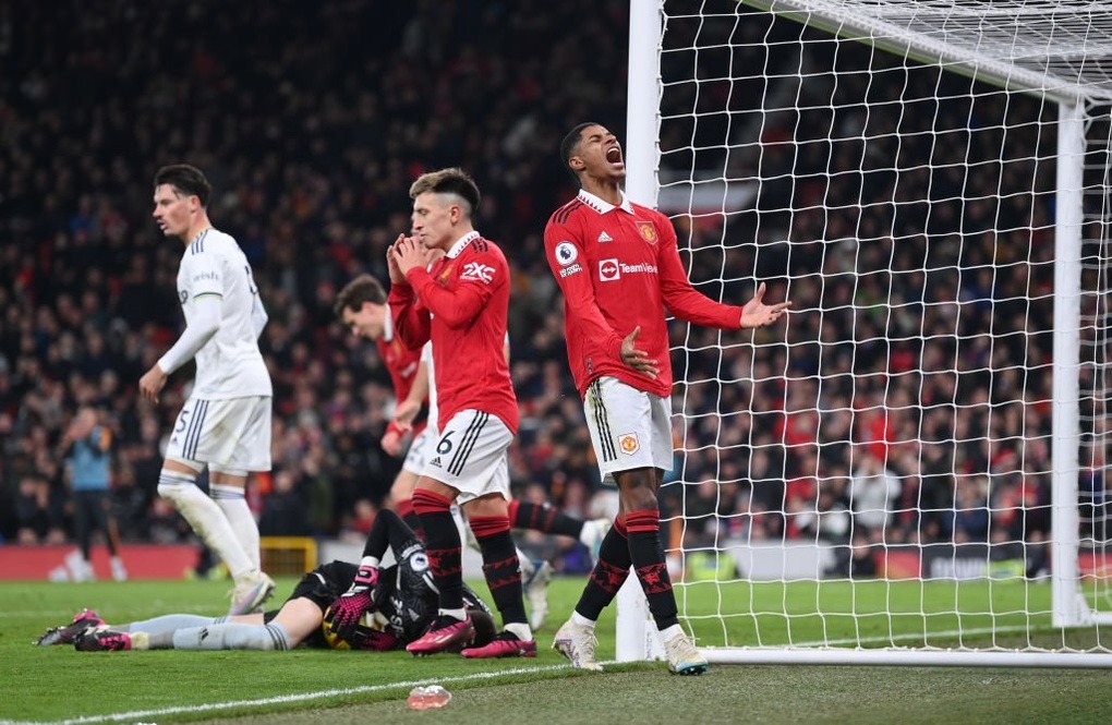 Rashford, Sancho lập công, Man Utd vất vả thoát thua trước Leeds - 1 Rashford, Sancho lập công, Man Utd vất vả thoát thua trước Leeds - 1