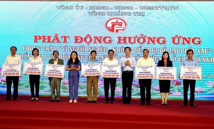 Quảng Trị phát động phong trào vì người nghèo, không để ai bị bỏ lại phía sau. Ảnh: HH