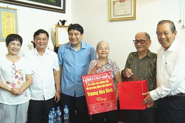 Phó Thủ tướng Trương Hòa Bình thăm, tặng quà cho gia đình chính sách