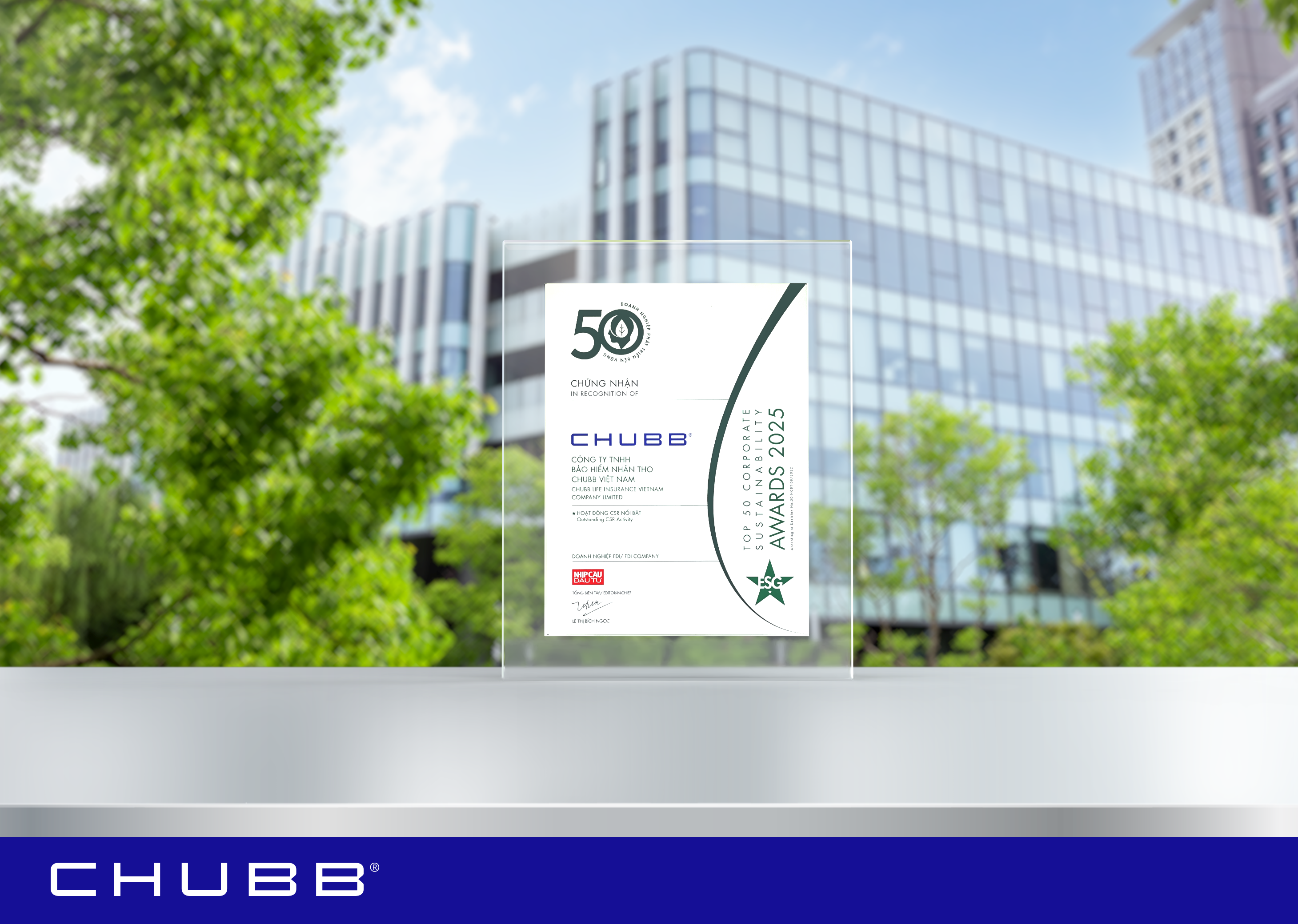 Chubb Life được vinh danh Top 50 doanh nghiệp phát triển bền vững 2025 - 2