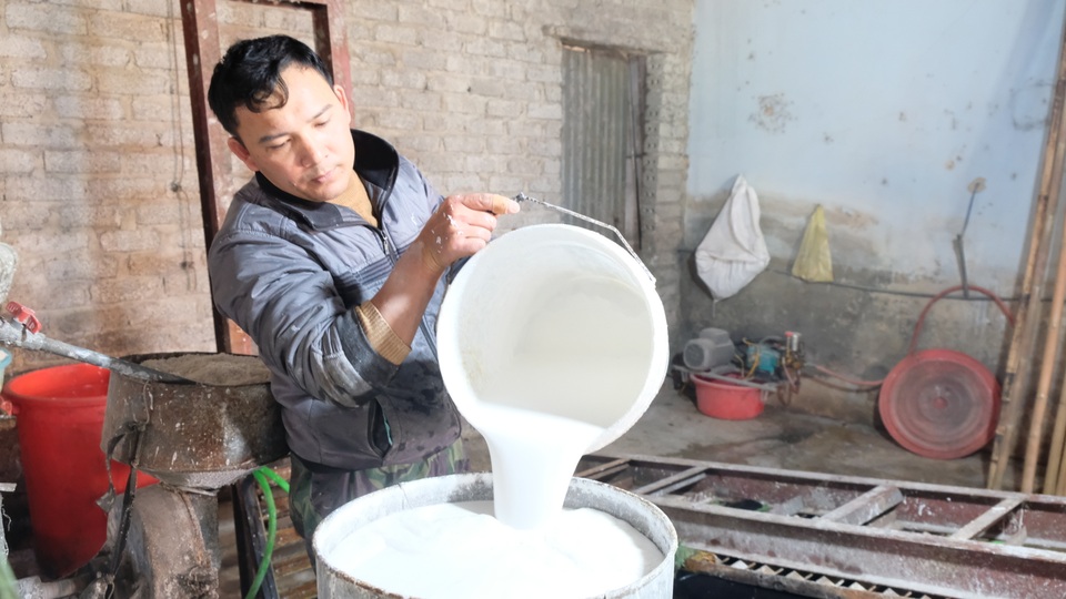 Làng nghề miến gạo tất bật phục vụ Tết - 2 Làng nghề miến gạo tất bật phục vụ Tết - 2