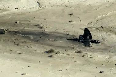 Hiện trường vụ rơi tiêm kích F-16 của Mỹ