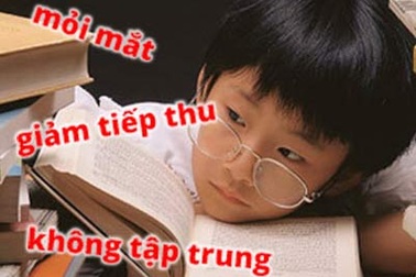 Bảo vệ mắt trẻ trong mùa thi
