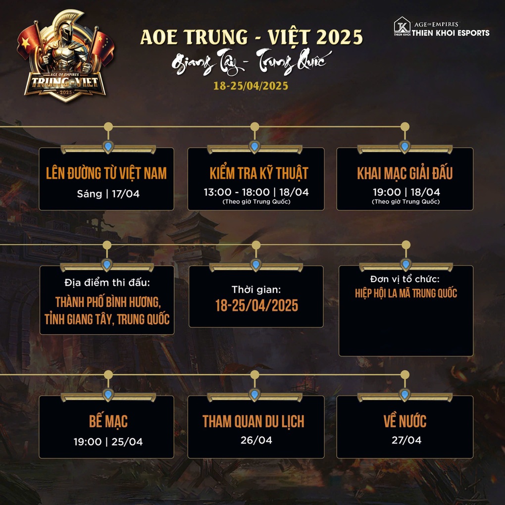 Sắp diễn ra giải đấu AoE Trung - Việt 2025 - 2 Sắp diễn ra giải đấu AoE Trung - Việt 2025 - 2