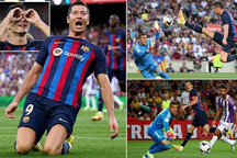 Benzema lập cú đúp cho Real Madrid, Lewandowski tỏa sáng cùng Barcelona