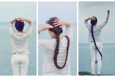 9x Sài Gòn kiếm bộn tiền nhờ quay clip khoe tóc dài gần 2m