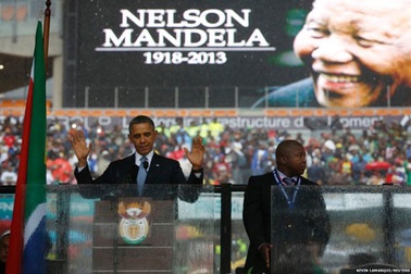 Buồn vui tại tang lễ người anh hùng Nam Phi Nelson Mandela