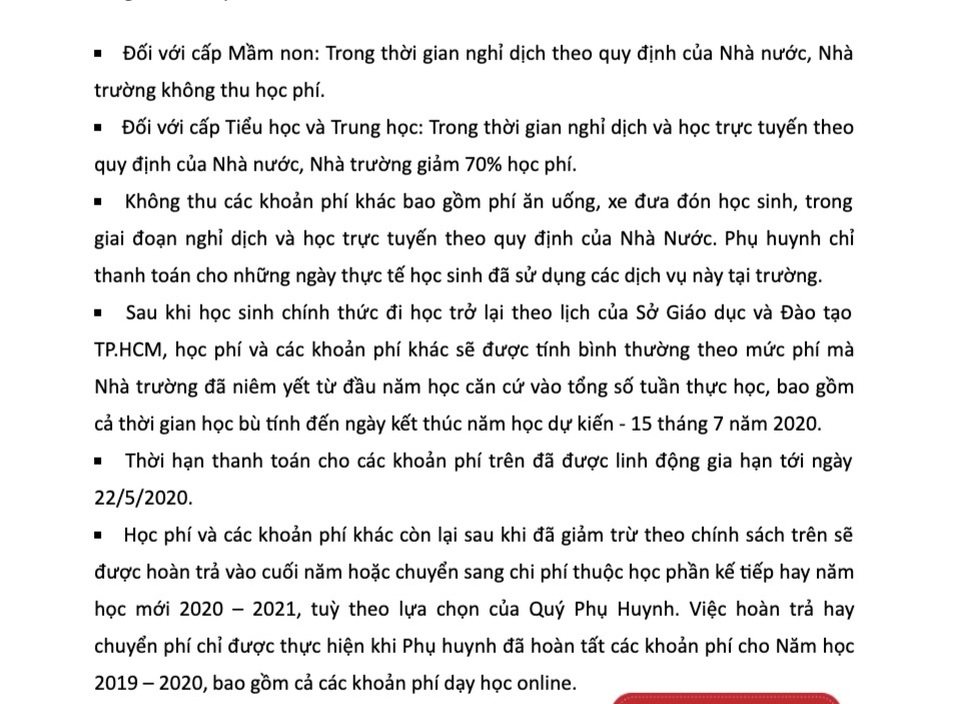 Trường Việt Úc hoàn học phí trong đợt nghỉ tránh dịch Covid-19 - 1 Trường Việt Úc hoàn học phí trong đợt nghỉ tránh dịch Covid-19 - 1