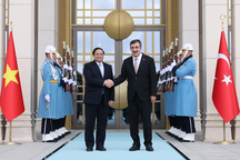 Lễ đón chính thức Thủ tướng Phạm Minh Chính tại Phủ Tổng thống Thổ Nhĩ Kỳ