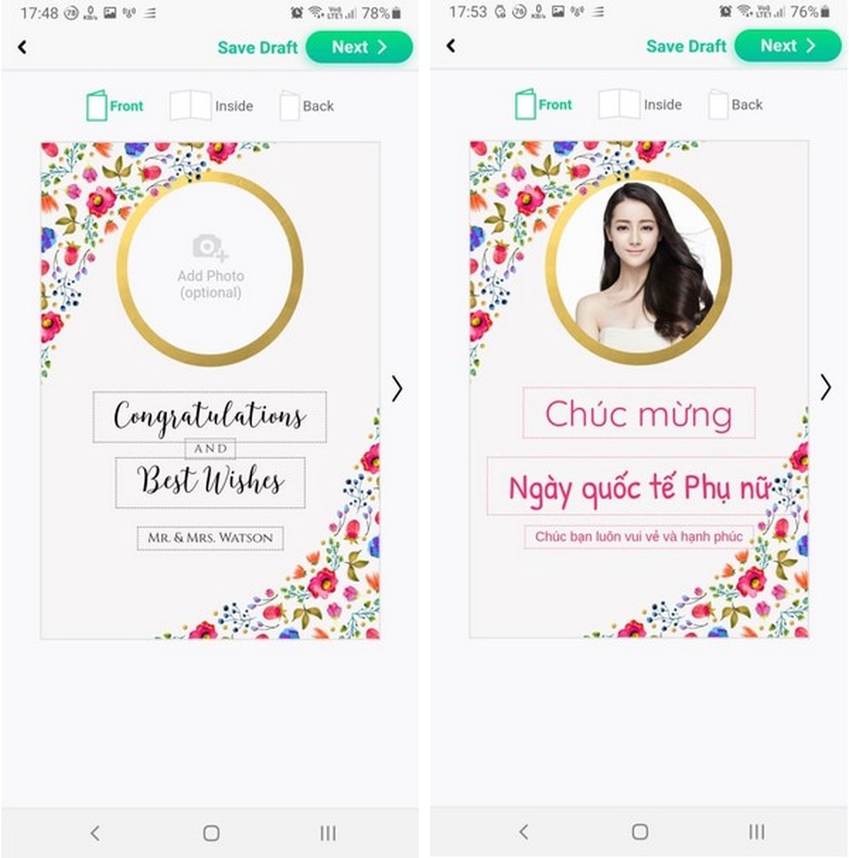 Những ứng dụng giúp tự tạo tấm thiệp đẹp cho ngày Quốc tế Phụ nữ 8/3 - 2 Những ứng dụng giúp tự tạo tấm thiệp đẹp cho ngày Quốc tế Phụ nữ 8/3 - 2