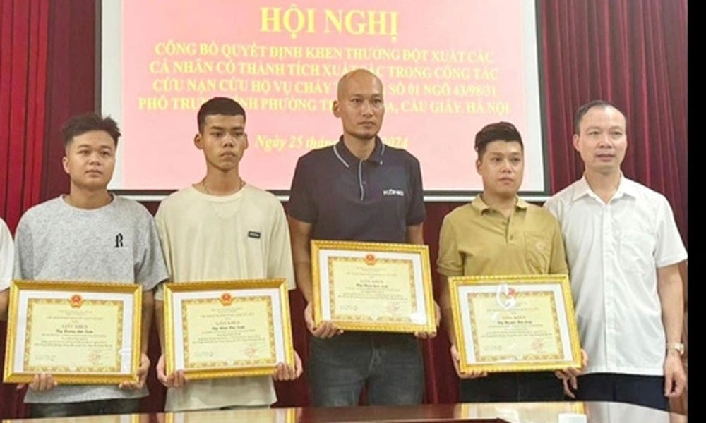 Thủ tướng gửi thư khen 4 thanh niên cứu người trong vụ cháy ở Trung Kính - 1
