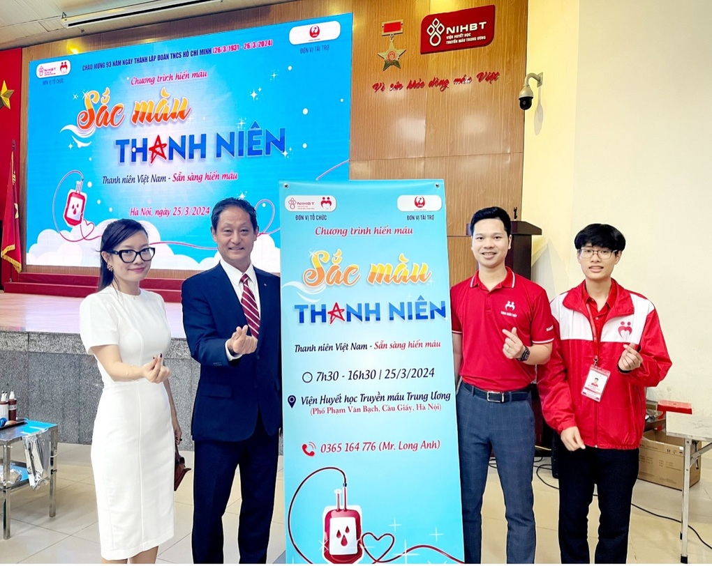 Japan Airlines đồng hành cùng chương trình hiến máu Sắc màu Thanh niên năm 2024 - 1 Japan Airlines đồng hành cùng chương trình hiến máu Sắc màu Thanh niên năm 2024 - 1