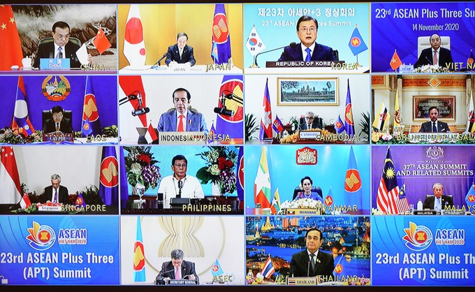Thủ tướng: Các nước ASEAN+3 giữ vững đà hợp tác, từng bước đẩy lùi Covid-19 - Ảnh 1. Thủ tướng: Các nước ASEAN+3 giữ vững đà hợp tác, từng bước đẩy lùi Covid-19 - Ảnh 1.