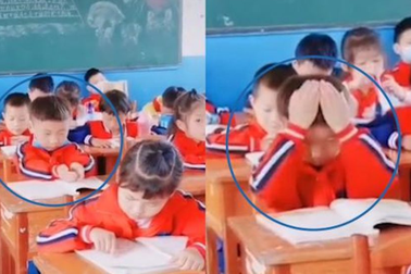 Chết cười với màn "nhồi kiến thức vào đầu" của cậu học sinh tiểu học