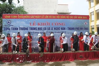 Tiền Giang: Khởi công xây dựng Trường THCS Lê Ngọc Hân