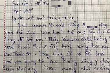 Tạm đình chỉ thầy giáo bị tố nói nữ sinh “hàng to”, “thầy tán em được không”